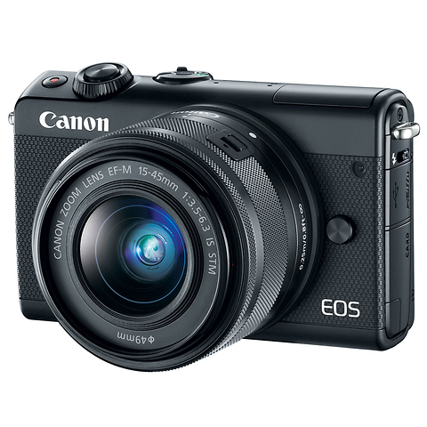 EOS M100 Mirrorless Digital Camera with 15-45mm and 55-200mm Lenses (Black) Image 2