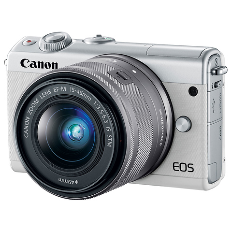 EOS M100 Mirrorless Digital Camera with 15-45mm Lens (White) Image 0