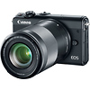 EOS M100 Mirrorless Digital Camera with 15-45mm and 55-200mm Lenses (Black) Thumbnail 1