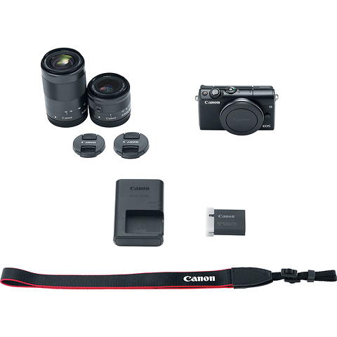 EOS M100 Mirrorless Digital Camera with 15-45mm and 55-200mm Lenses (Black) Image 9