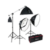 OctaBella 1500W 3-Light LED Softbox Kit with Boom Arm Thumbnail 0