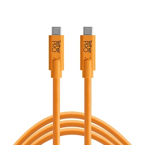 TetherPro USB Type-C Male to USB Type-C Male Cable (15 ft., Orange)