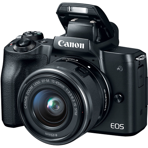 EOS M50 Mirrorless Digital Camera with 15-45mm and 55-200mm Lenses (Black) Image 2