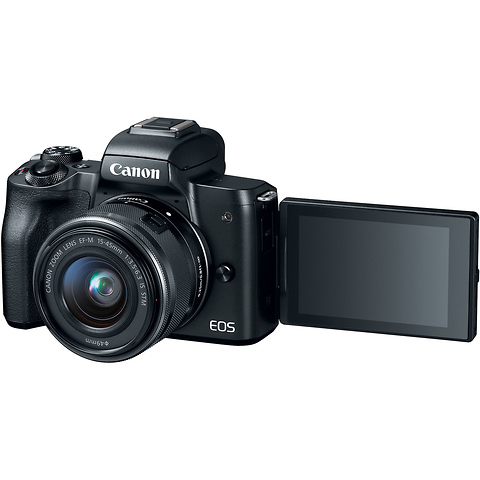 EOS M50 Mirrorless Digital Camera with 15-45mm and 55-200mm Lenses (Black) Image 3