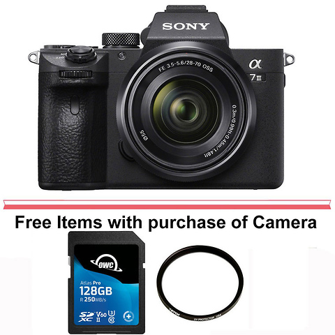 Alpha a7 III Mirrorless Digital Camera with 28-70mm Lens with Sony 64GB SF-G Tough UHS-II Memory Card Image 6