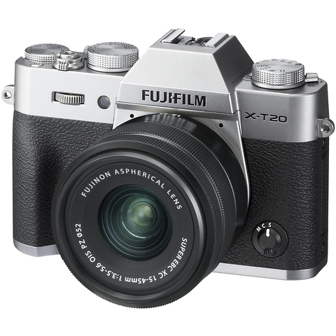 X-T20 Mirrorless Digital Camera with 15-45mm Lens (Silver) Image 0
