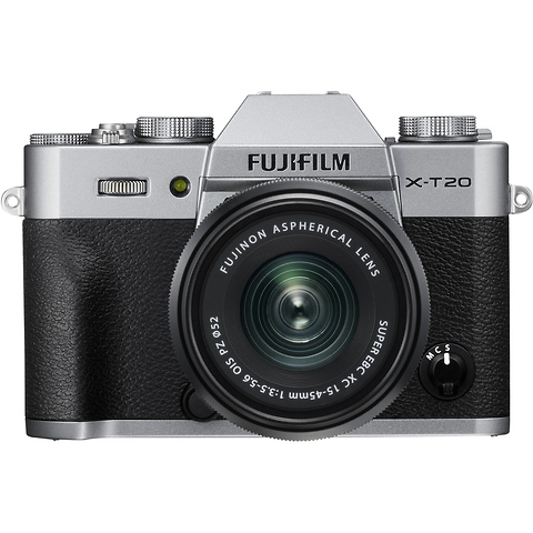 X-T20 Mirrorless Digital Camera with 15-45mm Lens (Silver) Image 1