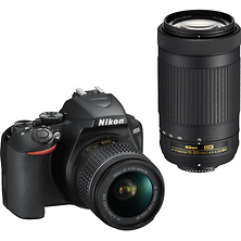 D3500 Digital SLR Camera with 18-55mm and 70-300mm Lenses (Black) Image 0