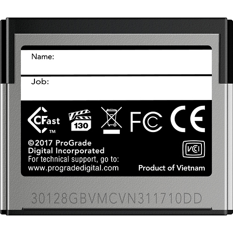 128GB CFast 2.0 Memory Card Image 1