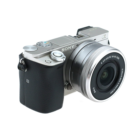 a6000  Digital Camera w/ 16-50mm Lens - Silver - Open Box Image 1