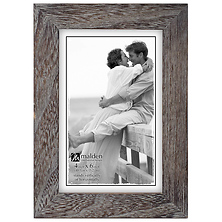 4 x 6 in. Linear Rustic Wood Picture Frame (Rough Gray) Image 0