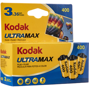 UltraMax 400 Color Negative Film (35mm Roll Film, 36 Exposures, 3-Pack)