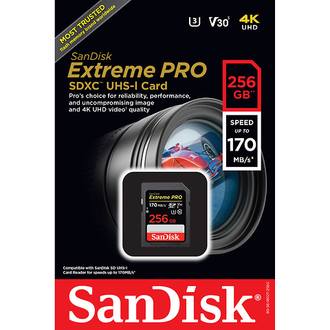 256GB Extreme PRO UHS-I SDXC Memory Card Image 1