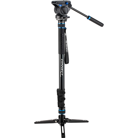 #3 MCT38AF Monopod with Flip Locks, 3-Leg Base, and S4 Video Head Image 0