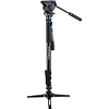 #3 MCT38AF Monopod with Flip Locks, 3-Leg Base, and S4 Video Head Thumbnail 0