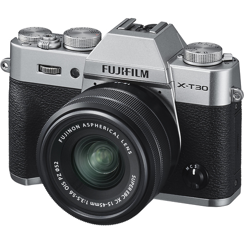 X-T30 Mirrorless Digital Camera with 15-45mm Lens (Silver) Image 1