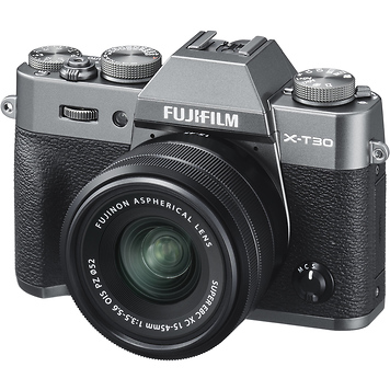 X-T30 Mirrorless Digital Camera with 15-45mm Lens (Charcoal Silver)