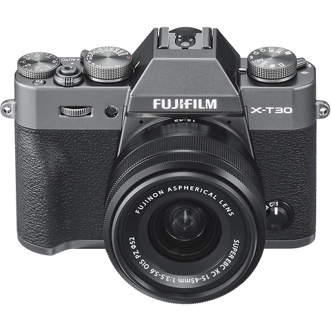 X-T30 Mirrorless Digital Camera with 15-45mm Lens (Charcoal Silver) Image 2
