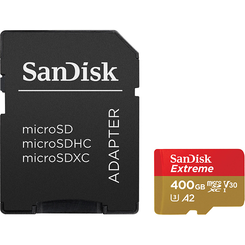 400GB Extreme UHS-I microSDXC Memory Card with SD Adapter Image 0