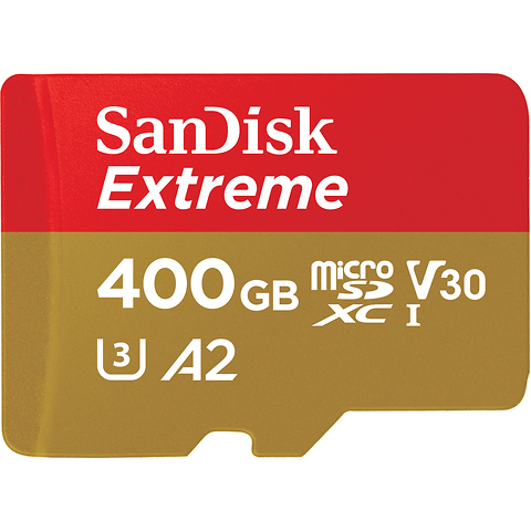 400GB Extreme UHS-I microSDXC Memory Card with SD Adapter Image 1