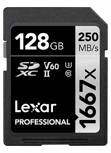 128GB Professional 1667x UHS-II SDXC Memory Card