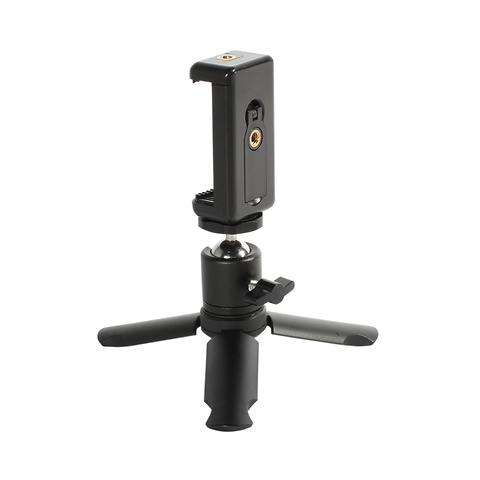 Phoneography Mini Tripod / Grip with Metal Ball Head and Phone Mount Image 3