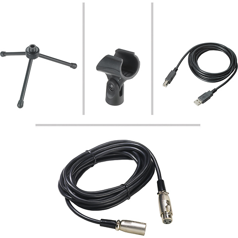 AT2005USB Microphone Pack with ATH-M20x, Boom & Mini-USB Cable Image 3