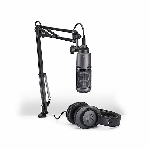 AT2020USB+ Microphone Pack with ATH-M20x, Boom & USB Cable Image 0