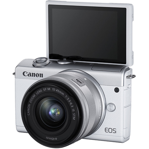 EOS M200 Mirrorless Digital Camera with 15-45mm Lens (White) Image 1