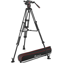 608 Nitrotech Fluid Video Head and Aluminum Twin Leg Tripod with Middle Spreader Image 0