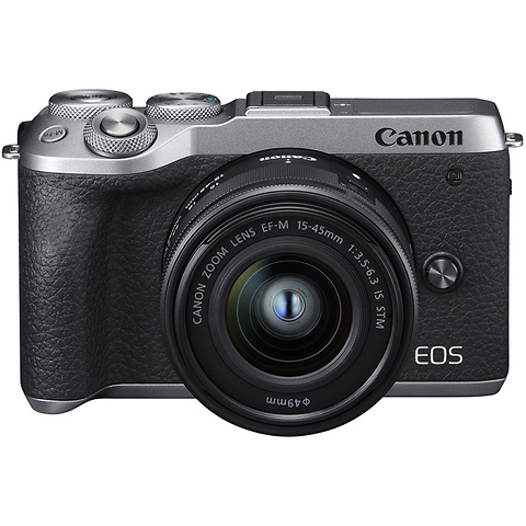 EOS M6 Mark II Mirrorless Digital Camera with 15-45mm Lens and EVF-DC2 Viewfinder (Silver) Image 2