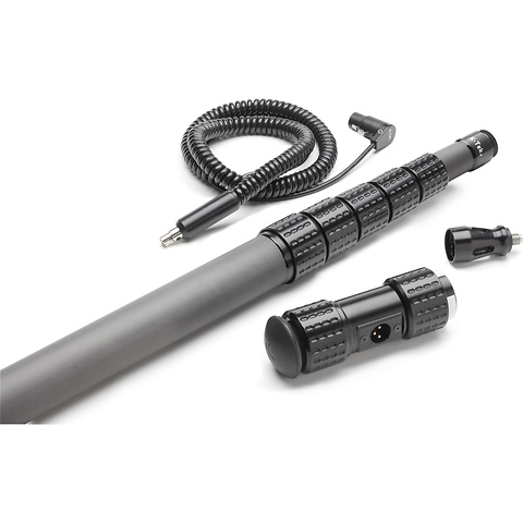 KP9CCR 9 ft. KlassicPro Graphite 6-Section Boompole with Internal XLR Coiled Cable, Side Exit Image 1
