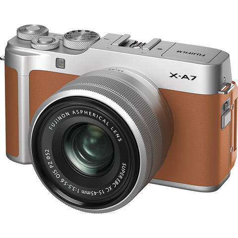 X-A7 Mirrorless Digital Camera with 15-45mm Lens (Camel) Image 0