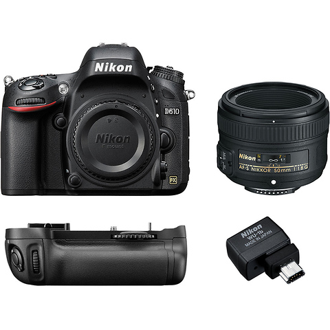 D610 Digital SLR Camera with 50mm f/1.8 Lens Kit Image 0