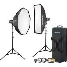 2-Light Location Kit with FJ-X2m Wireless Trigger, Rapid Box Switch Octa-M, and 1x3 Strip Bank Image 0
