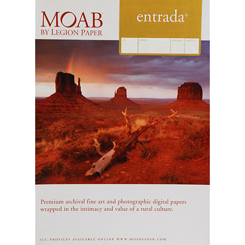 17 x 22 in. Moab Entrada Rag Natural 190 Paper (25 Sheets) Image 0
