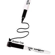 Fine-Tip Dry Marker and Eraser (Black) Image 0