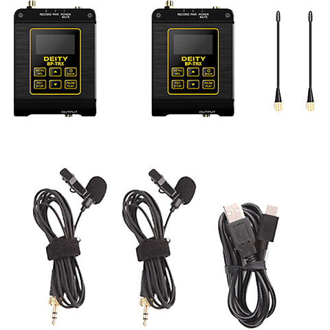 Connect Timecode Kit Camera-Mount Wireless Omni Lavalier Microphone System with Recording and Timecode I/O (2.4 GHz) Image 1