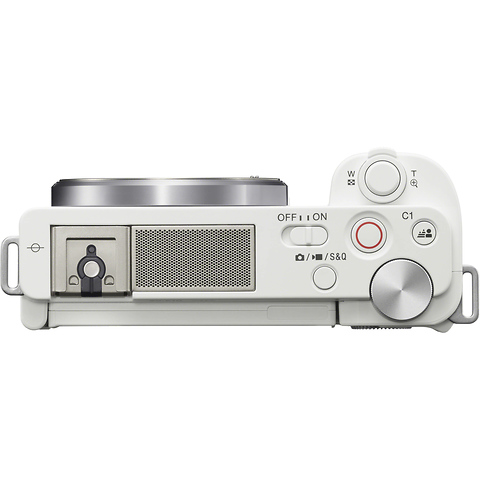 Alpha ZV-E10 Mirrorless Digital Camera Body (White) with Sony Vlogger Microphone (ECM-G1) Image 5