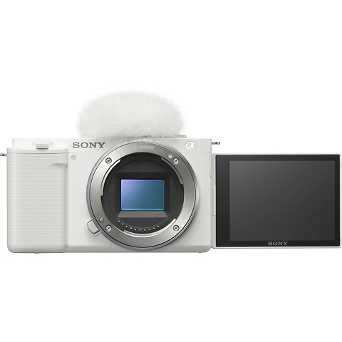 Alpha ZV-E10 Mirrorless Digital Camera Body (White) with Sony Vlogger Microphone (ECM-G1) Image 7