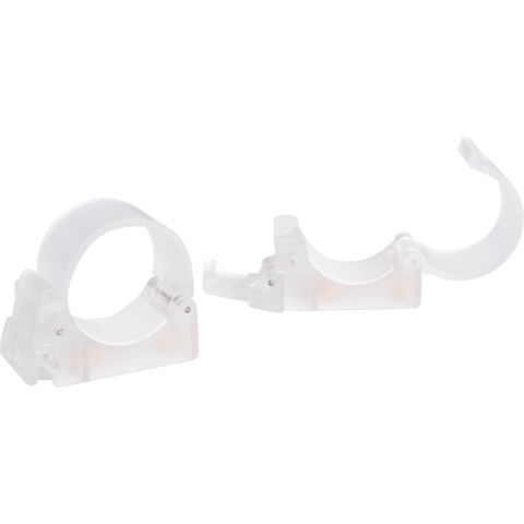 PavoTube Transparent Polycarbonate Clip with Two 1/4 in.-20 Receivers Image 0