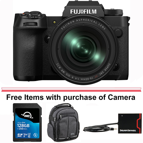 X-H2 Mirrorless Digital Camera with XF 16-80mm Lens and VG-XH Vertical Battery Grip Image 10