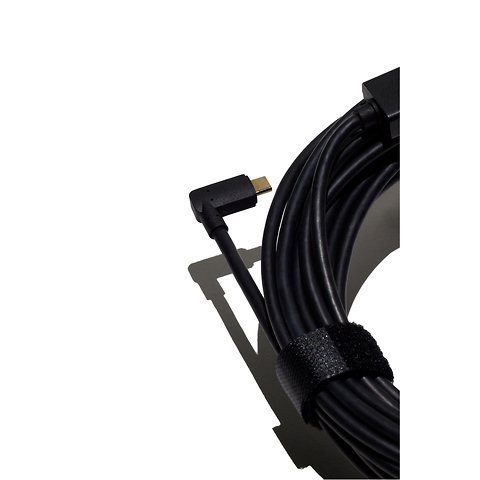 32.8 ft. Right Angle USB-C to USB-C Directional Tether Cable (Black) Image 1