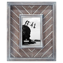 4 x 6 in. Herringbone Picture Frame (Gray Wash) Image 0