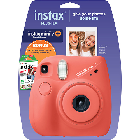 INSTAX Mini 7+ Instant Film Camera (Coral) Image 2