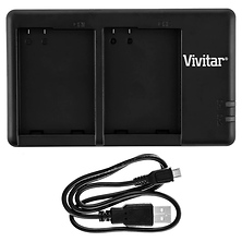 USB Dual Port Charger for Canon LP-E8 Battery Image 0
