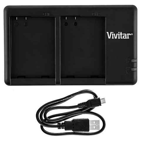 USB Dual Port Charger for Canon LP-E8 Battery Image 0