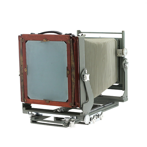 Calumet 8x10/4x5 Camera Set Gray Metal w/8x10 Wooden Glass view - Pre-Owned Image 1