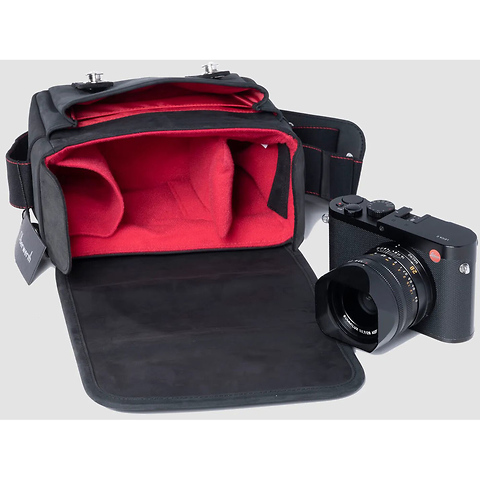 The Q Bag for Leica Q1 or Q2 Camera (Black with Red Interior) Image 4