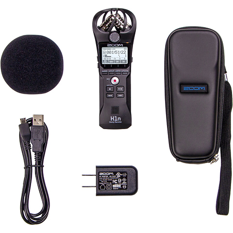 H1n-VP Portable Handy Recorder with Windscreen, AC Adapter, USB Cable and Case (Black) Image 0